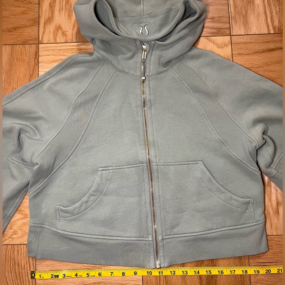 Lululemon Scuba Oversized Full-Zip Hoodie Palm Court/Gold Size XS/S - Picture 5 of 9